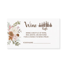 Boho Autumn Wine Raffle Ticket Vrijgezellenfeest K