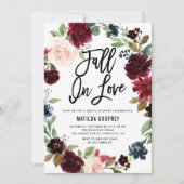 Boho Autumn Wreath Herfst in Love Vrijgezellenfees Kaart (Voorkant)