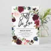 Boho Autumn Wreath Herfst in Love Vrijgezellenfees Kaart (Staand voorkant)