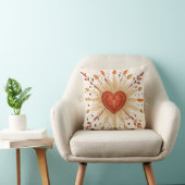 Boho Autumnal Heart Illustratie Kussen (Stoel)