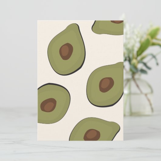 Boho Avocado Pattern Tropical Summer Print (Staand voorkant)