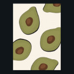 Boho Avocado Pattern Tropical Summer Print<br><div class="desc">Voeg een boho accent toe aan uw muur met deze zomerdruk met een avocado-druk. Deze boho print zal ook perfect zijn als cadeau. Paar met de bijbehorende prints.</div>