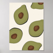Boho Avocado Pattern Tropical Summer Print (Voorkant)