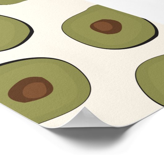 Boho Avocado Pattern Tropical Summer Print (Hoek)