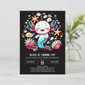 Boho Axolotl Custom Verjaardag Viering Kaart (Staand voorkant)