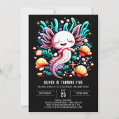Boho Axolotl Kinderen Verjaardag Kaart (Voorkant)