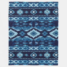 Boho Aztec Blauw gebreid ontwerp