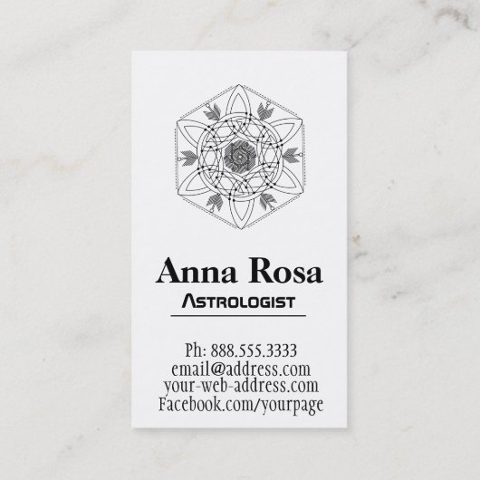 *~ * Boho Aztec Nebula Celtic Tribal Galaxy Visitekaartje (Achterkant)