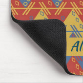 Boho Aztec Style Blue Red en Gold Muismat (Hoek)