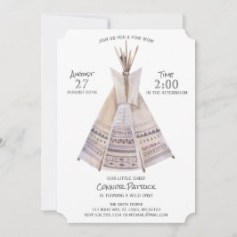 Boho Aztec Teepee Eerste Verjaardag Kaart