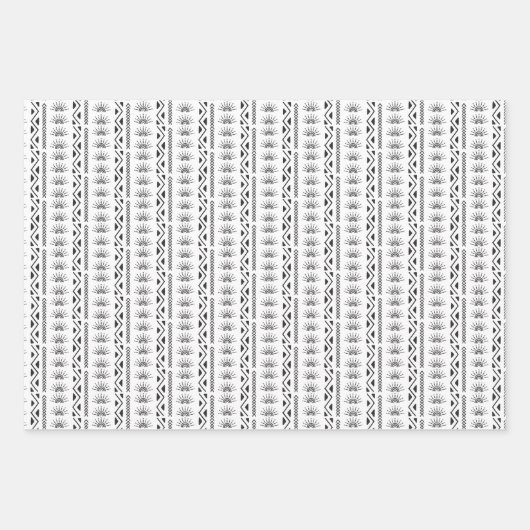 Boho Aztec Thleline Art Sun One 1e verjaardag Inpakpapier Vel (Voorkant)