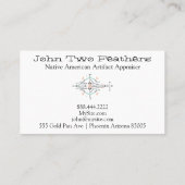 *~* Boho Aztec Tribal Indianentotem Visitekaartje (Achterkant)