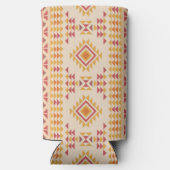 Boho Aztec Tribal Mudcloth in Roze Blush + Sinaasa Seltzer Blikjeskoeler (Achterkant)