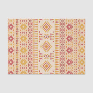 Boho Aztec Tribal Mudcloth in Roze Blush + Sinaasa Tissuepapier