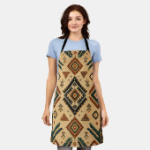 Boho Aztec Tribal Patroon Keuken Schort | Rustieke (Gedragen)