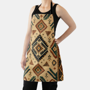 Boho Aztec Tribal Patroon Keuken Schort   Rustieke
