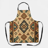 Boho Aztec Tribal Patroon Keuken Schort | Rustieke (Voorkant)