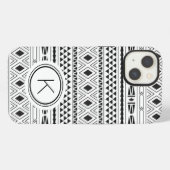 Boho Aztec Tribal Pattern iPhone Hoesje (Achterkant horizontaal)