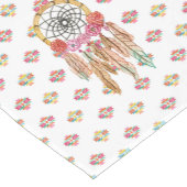 Boho Aztec Waterverf Native American Drocatcher Korte Tafelloper (Hoek)