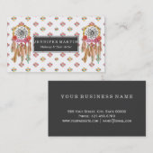 Boho Aztec Waterverf Native American Drocatcher Visitekaartje (Voorkant / Achterkant)