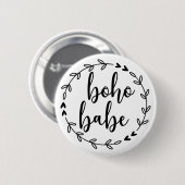 Boho Babe Wreath Ronde Button 5,7 Cm (Voorkant /achterkant)