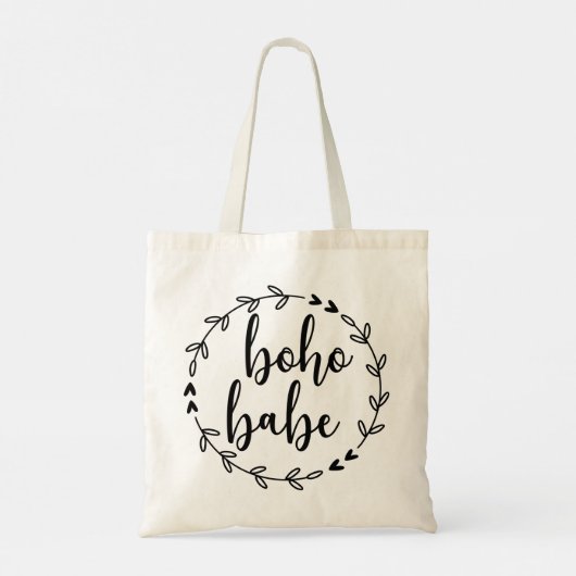 Boho Babe Wreath Tote Bag (Achterkant)