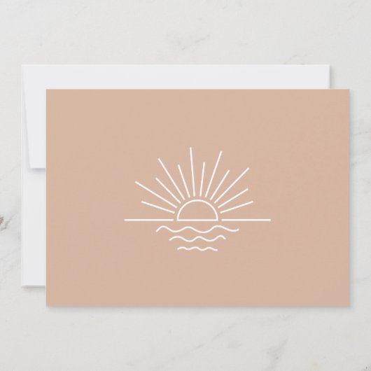 Boho Baby aan boord genderneutraal Baby shower Bedankkaart (Achterkant)