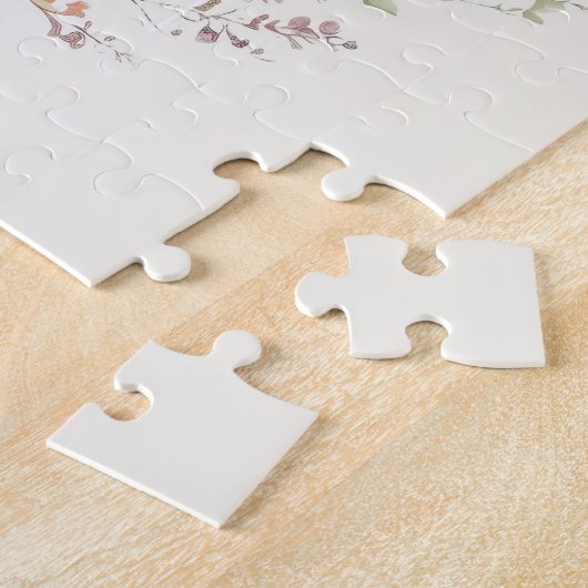 boho baby aap met wilde bloem legpuzzel (Zijkant)