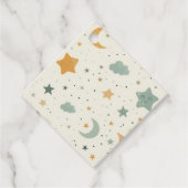 Boho Baby Adoptie Douche – Maan en Sterren Bedankjes Labels (Voorkant)