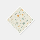 Boho Baby Adoptie Douche – Maan en Sterren Servet (Hoek)