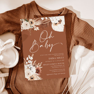 Boho baby Baby shower Uitnodiging Oh Baby