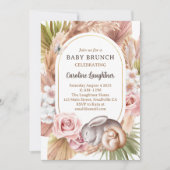 Boho Baby Baby Sleeping Woodland Baby Brunch Kaart (Voorkant)