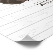 Boho Baby Beer Wood Aangepast Nursery Artwork Poster (Hoek)