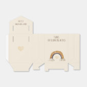 Boho Baby Beige Waterverf Rainbow Favor Box Bedankdoosjes (Uitgevouwen)