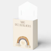 Boho Baby Beige Waterverf Rainbow Favor Box Bedankdoosjes (Geopend)