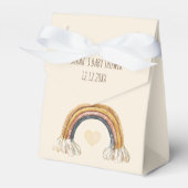 Boho Baby Beige Waterverf Rainbow Favor Box Bedankdoosjes (Voorkant Zijde)