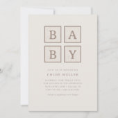 Boho Baby blokkeert een eenvoudige moderne douche  Kaart (Voorkant)