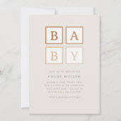 Boho Baby blokkeert een eenvoudige moderne terraco Kaart (Voorkant)