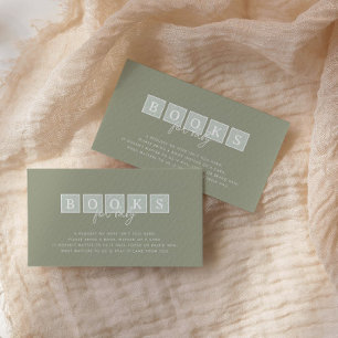 Boho Baby blokkeert groene boeken voor Baby Informatiekaartje