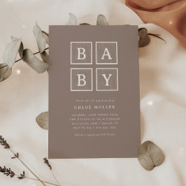 Boho Baby blokkeert neutraal modern Baby shower | Kaart