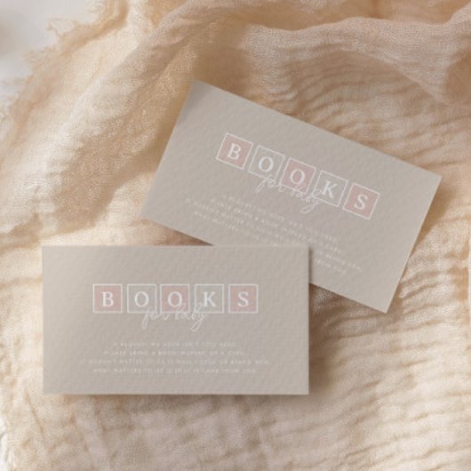 Boho Baby blokkeert roze boeken voor Baby Informatiekaartje