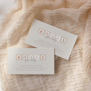 Boho Baby blokkeert Terracotta Books voor Baby Informatiekaartje