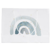 Boho Baby Blue Rainbow Baby shower Groot Cadeauzakje (Achterkant)