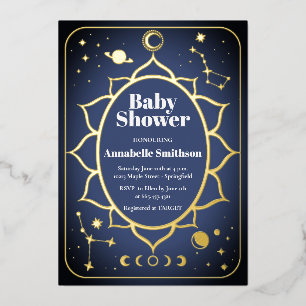 Boho Baby Borrel Folie Uitnodiging
