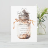 Boho Baby Bottle Genderneutraal Baby shower Kaart (Staand voorkant)