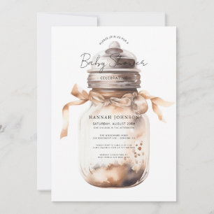 Boho Baby Bottle Genderneutraal Baby shower Kaart