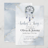 BOHO Baby Boy Dusty Blue Drocatcher Kaart (Voorkant / Achterkant)