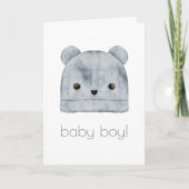 Boho Baby Boy Gefeliciteerd Kaart (Voorkant)