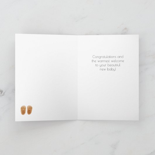 Boho Baby Boy Gefeliciteerd Kaart (Binnen)