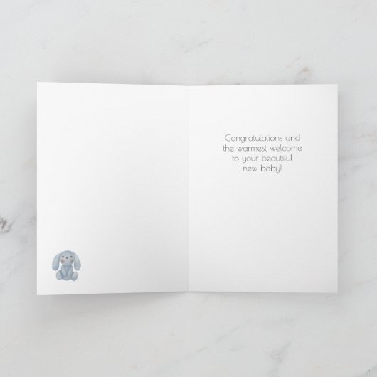 Boho Baby Boy Gefeliciteerd Kaart (Binnen)